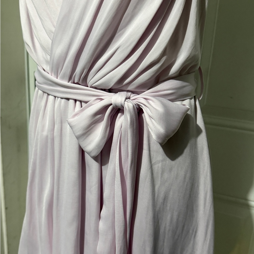 Chic Pastel Pink High Low Women’s Dress - Picture 4 of 8